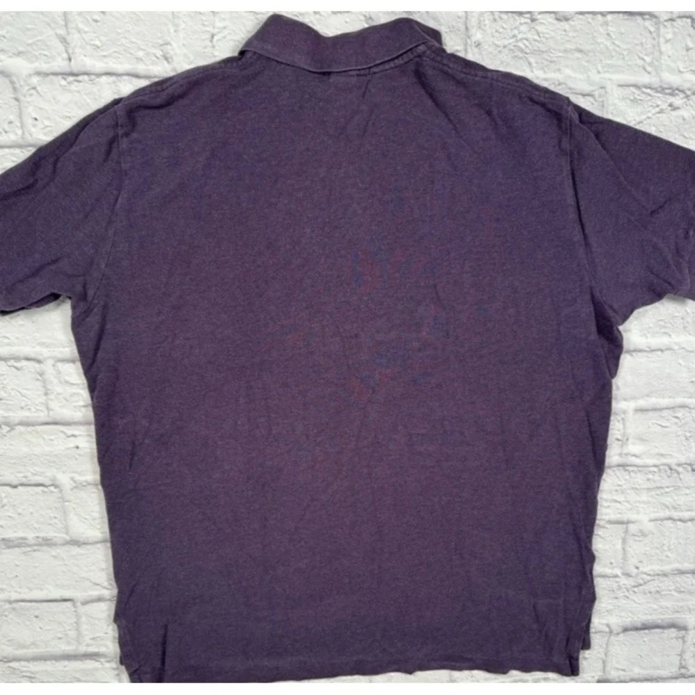 Polo Ralph Lauren Men's‎ Vtg Polo Shirt Pique Fabric Sz XL Purple Short Sleeve